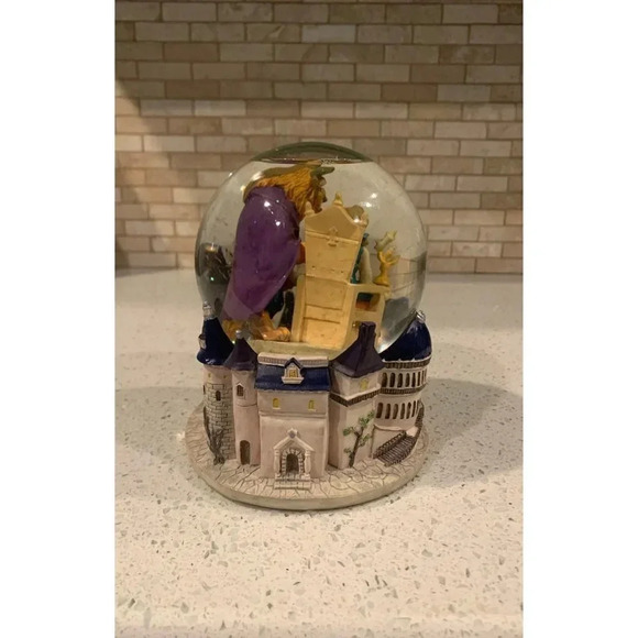 Disney‎ Beauty and the Beast Music Box Snow globe Rare Vintage 1990s - Belle - Picture 3 of 9